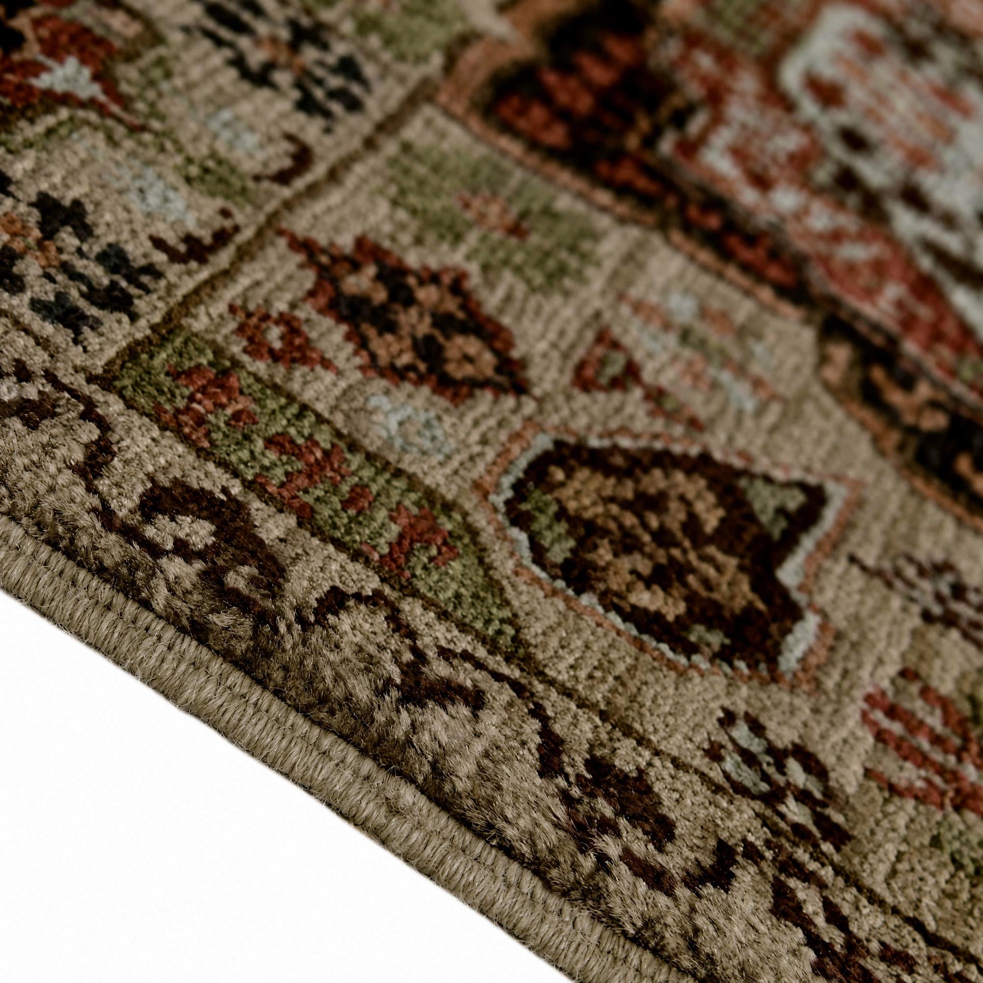 2' x 2' 11 Hand Knotted Mamluk Ziegler Rug