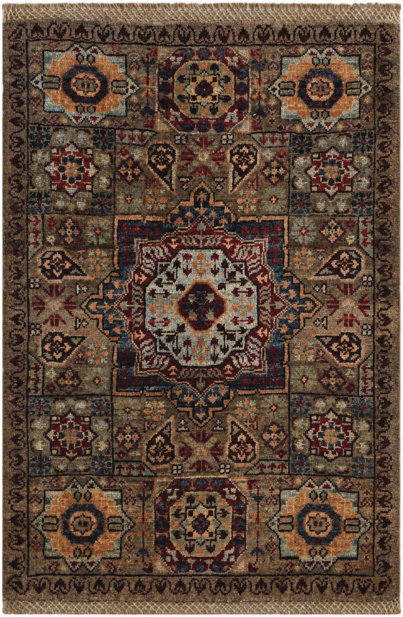 2' x 2' 11 Hand Knotted Mamluk Ziegler Rug
