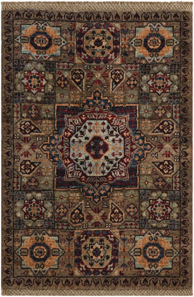 2' x 2' 11 Hand Knotted Mamluk Ziegler Rug
