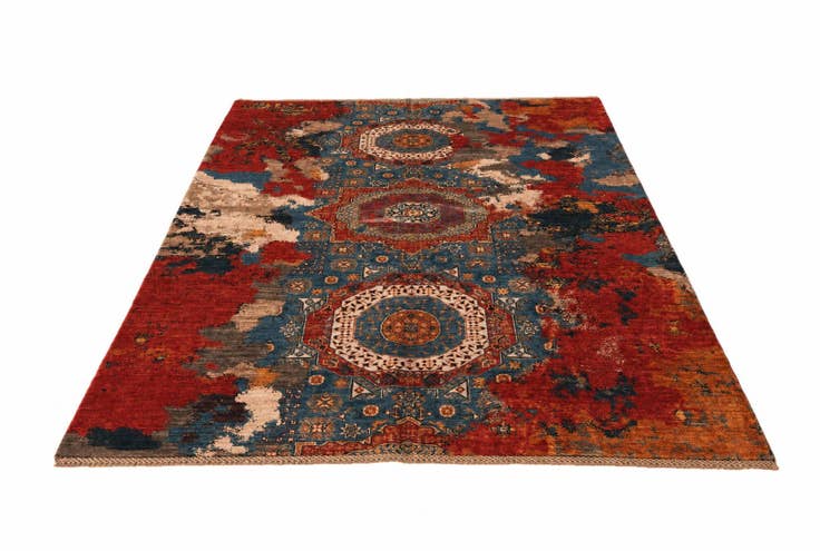 Detail image of 6' x 8' Hand Knotted Mamluk Ziegler Rug