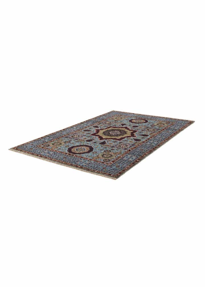 4' 1 x 6' 1 Hand Knotted Mamluk Ziegler Rug