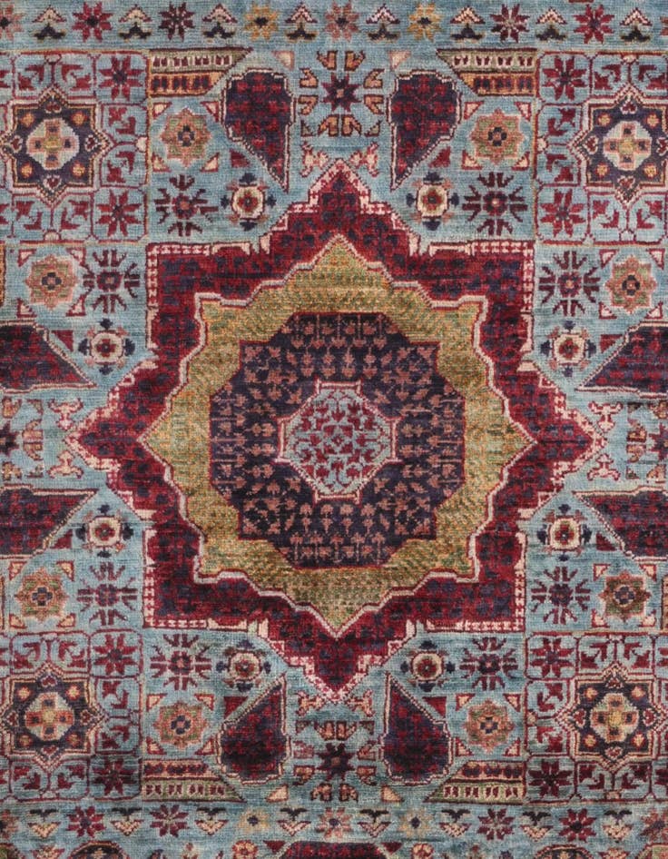 Detail image of 4' 1 x 6' 1 Hand Knotted Mamluk Ziegler Rug