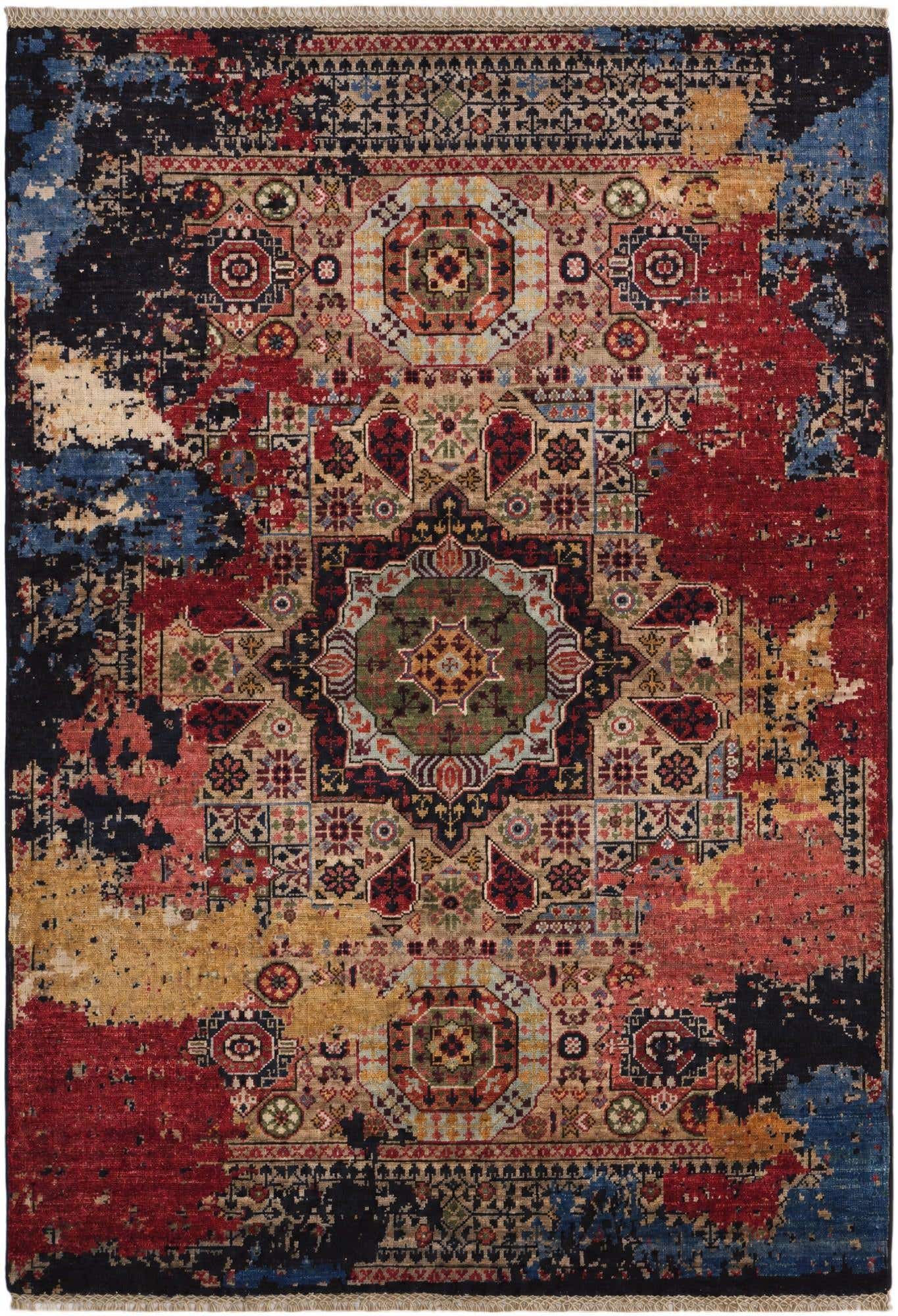3' 6 x 5' Hand Knotted Mamluk Ziegler Rug