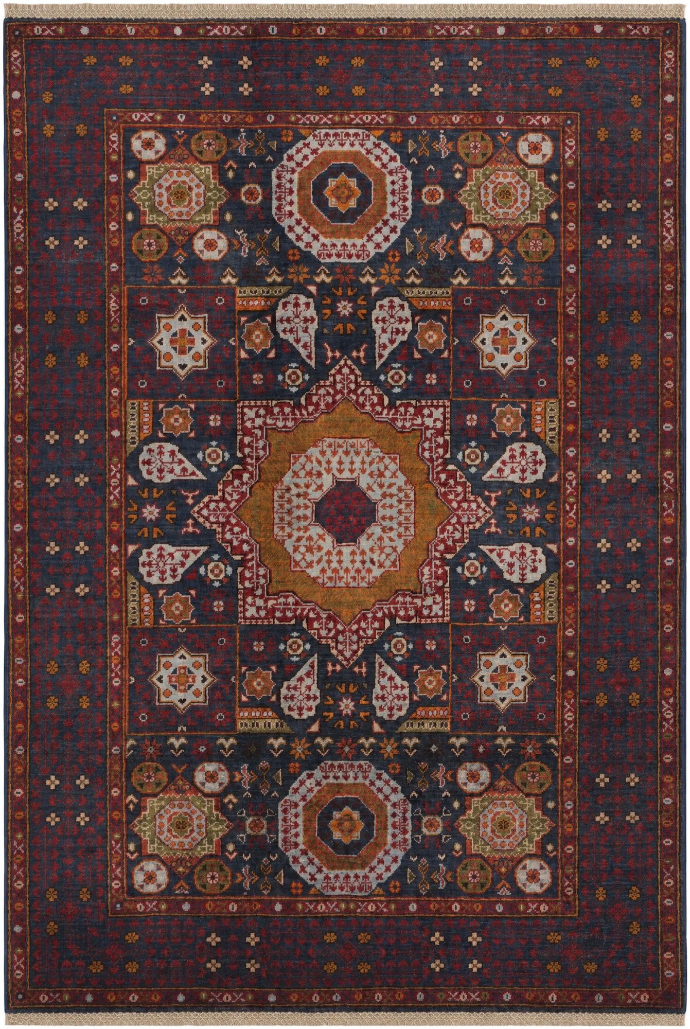 3' 11 x 5' 10 Hand Knotted Mamluk Ziegler Rug