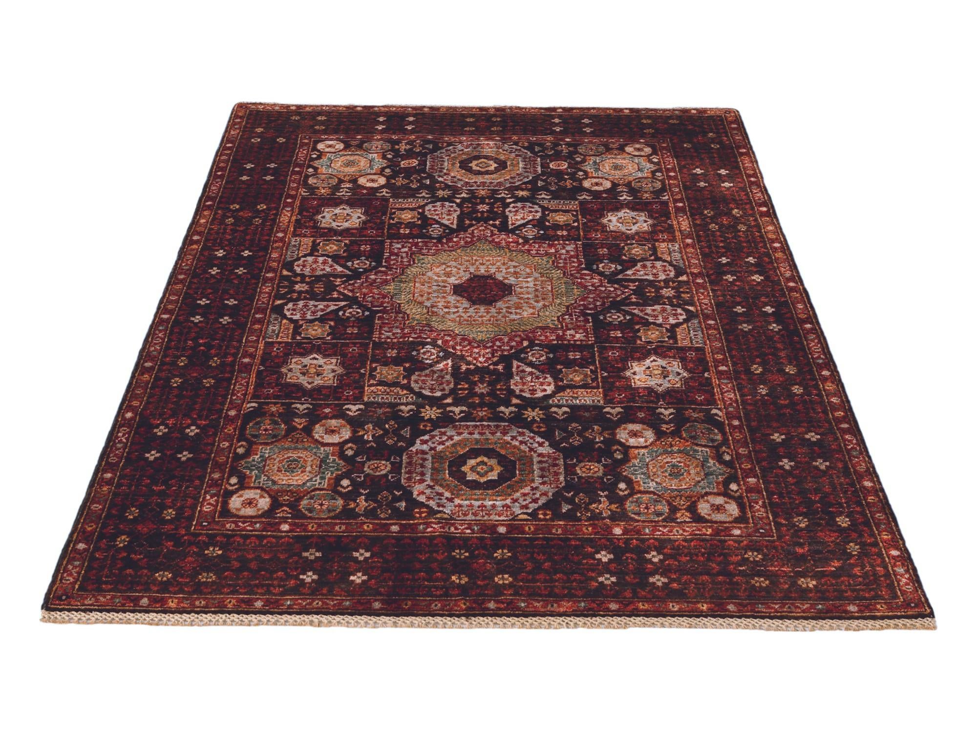 4' 2 x 5' 10 Hand Knotted Mamluk Ziegler Rug
