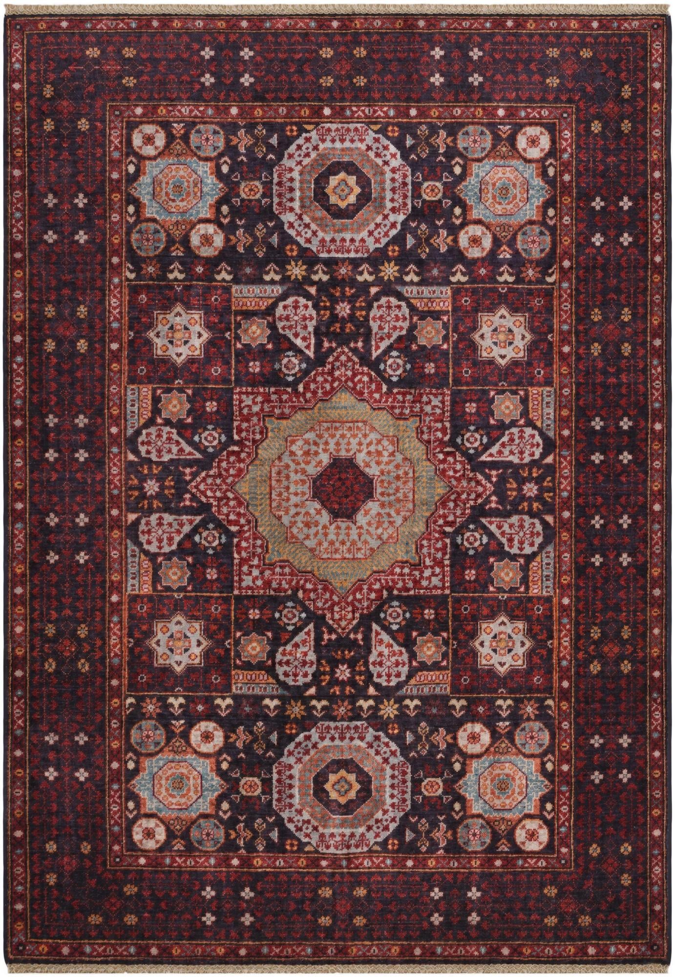 4' 2 x 5' 10 Hand Knotted Mamluk Ziegler Rug