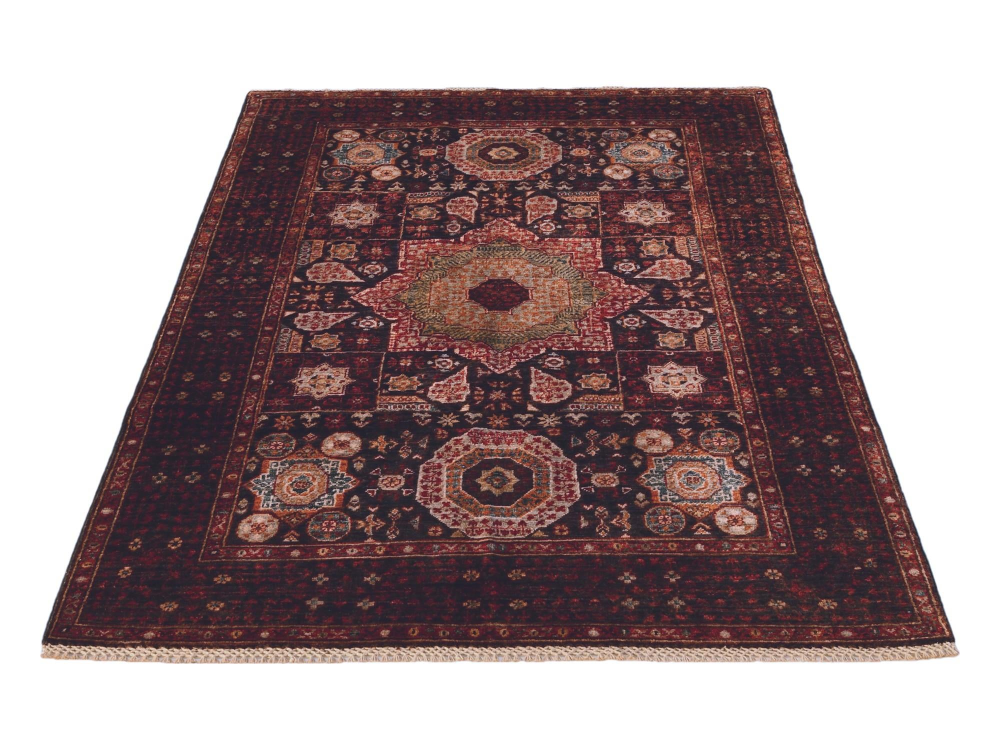 4' 1 x 6' Hand Knotted Mamluk Ziegler Rug