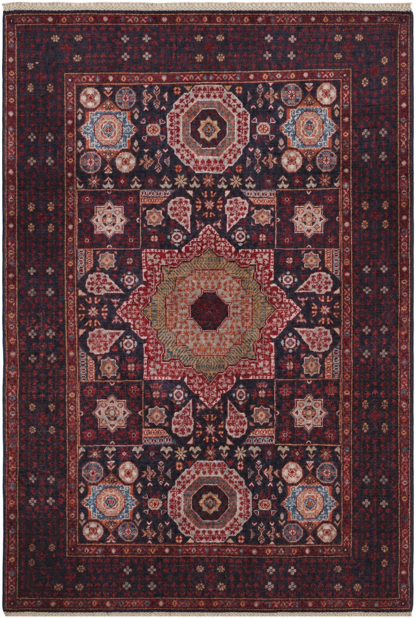 4' 1 x 6' Hand Knotted Mamluk Ziegler Rug