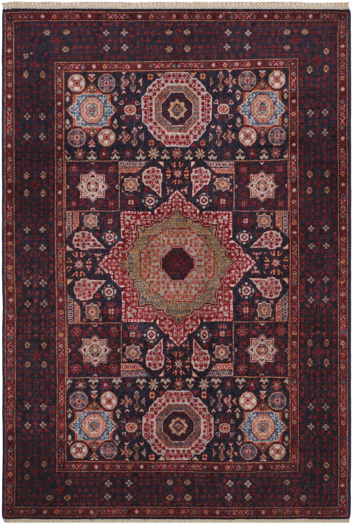 4' 1 x 6' Hand Knotted Mamluk Ziegler Rug