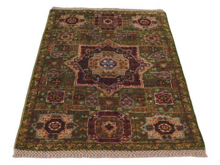 2' x 2' 11 Hand Knotted Mamluk Ziegler Rug