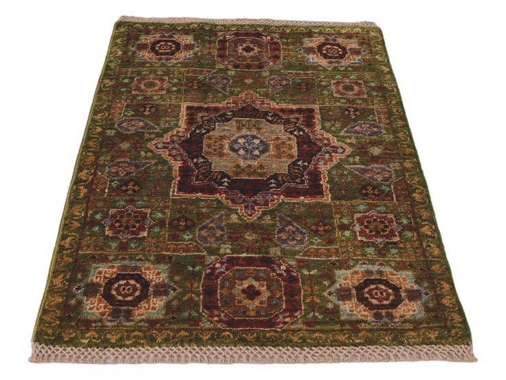 Detail image of 2' x 2' 11 Hand Knotted Mamluk Ziegler Rug
