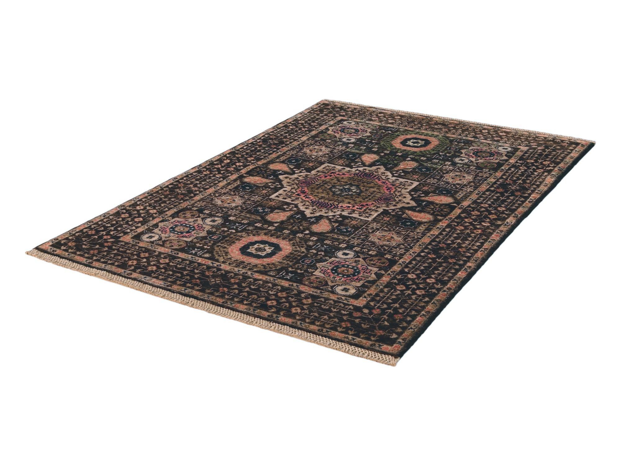 3' 5 x 4' 11 Hand Knotted Mamluk Ziegler Rug