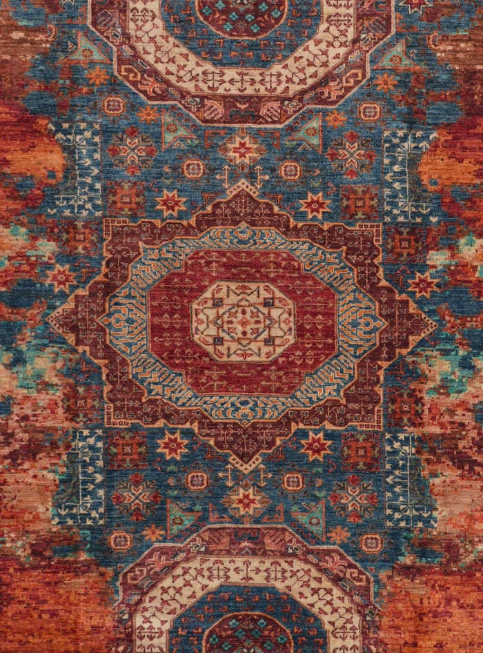 Detail image of 8' 5 x 10' 4 Hand Knotted Mamluk Ziegler Rug