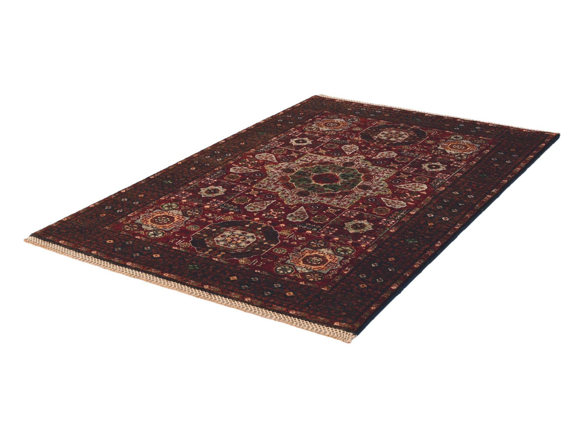 3' 4 x 4' 10 Hand Knotted Mamluk Ziegler Rug
