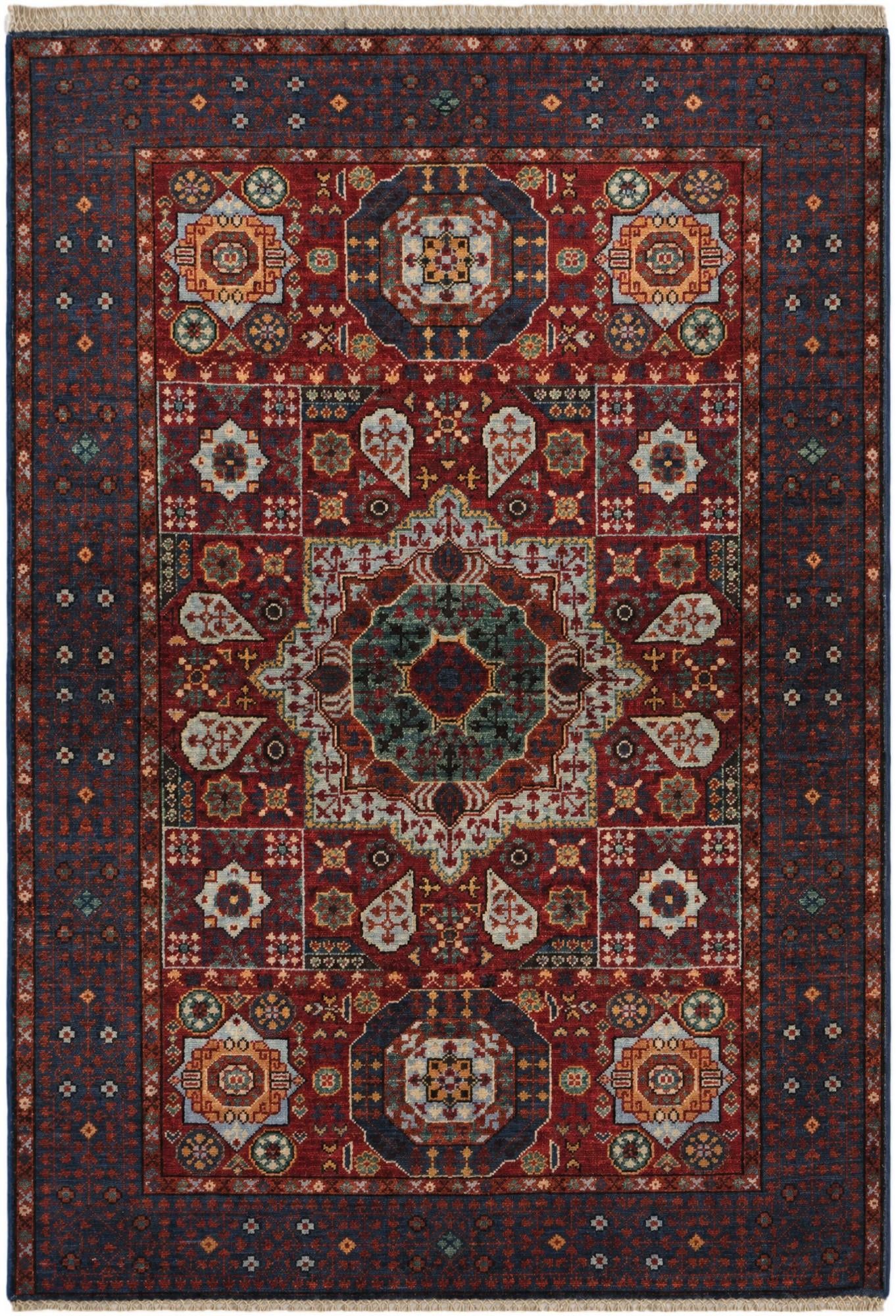 3' 4 x 4' 10 Hand Knotted Mamluk Ziegler Rug