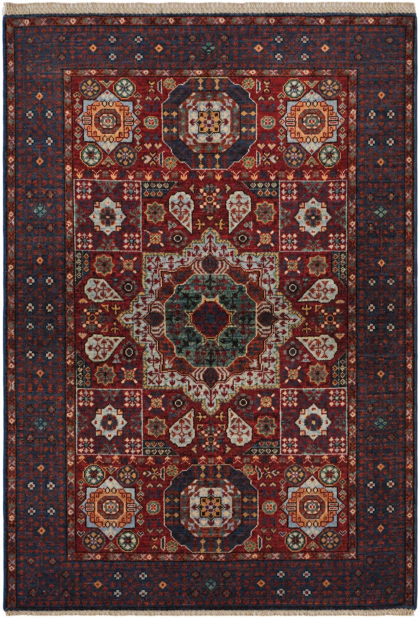 3' 4 x 4' 10 Hand Knotted Mamluk Ziegler Rug