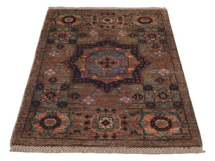Detail image of 2' x 3' Hand Knotted Mamluk Ziegler Rug