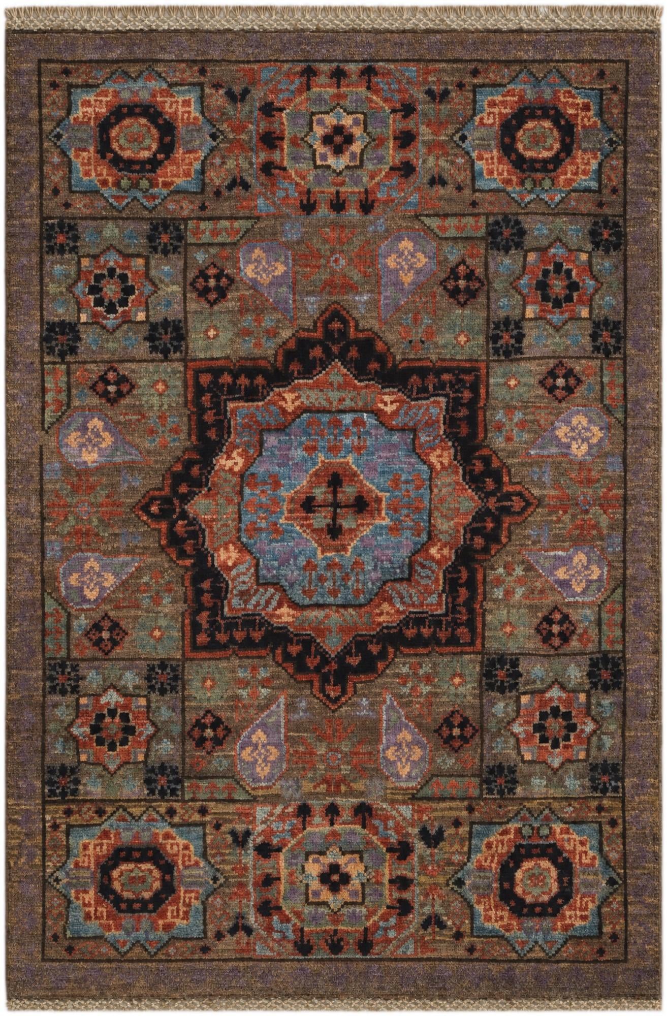 2' x 3' Hand Knotted Mamluk Ziegler Rug