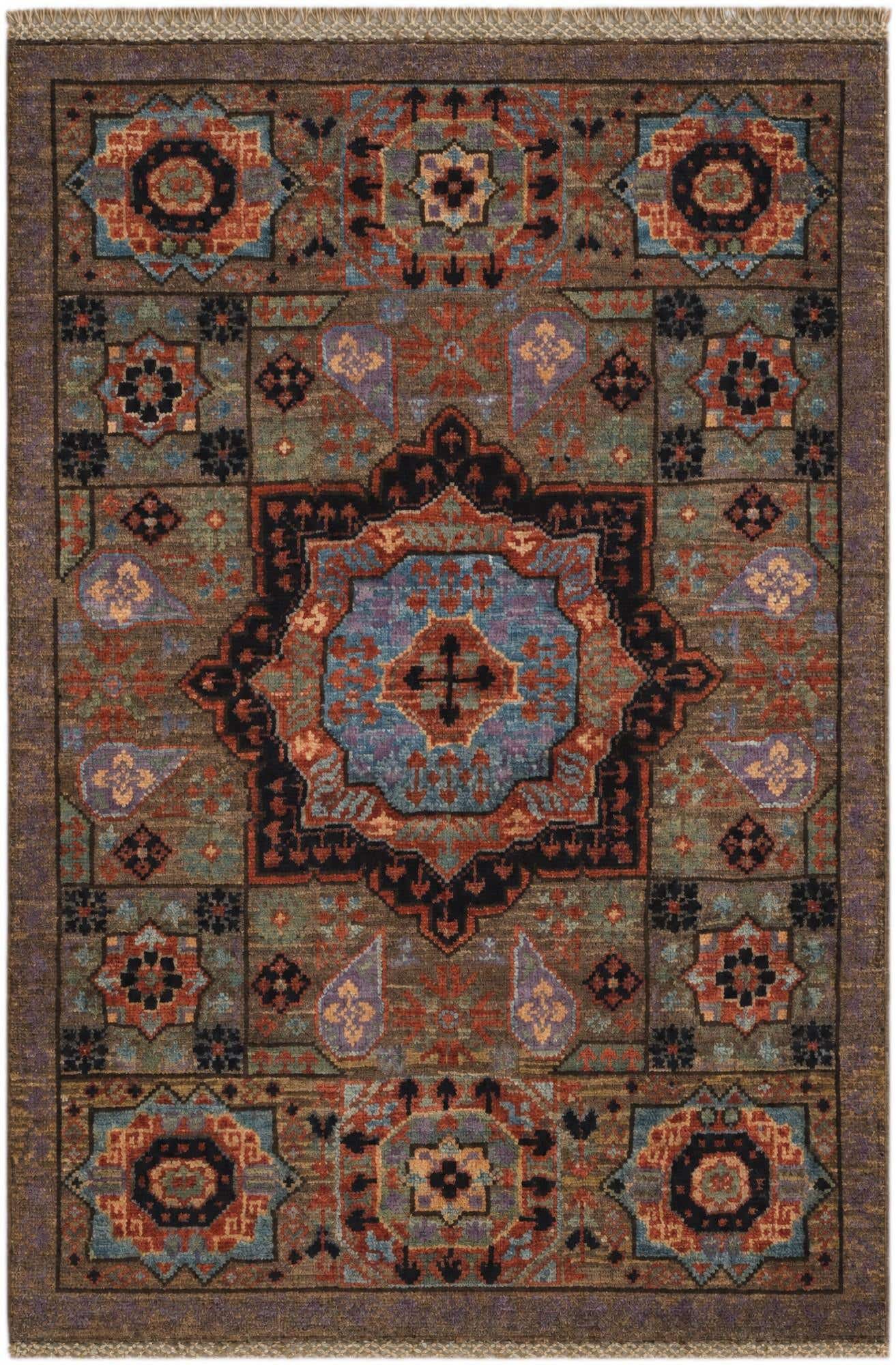 2' x 3' Hand Knotted Mamluk Ziegler Rug