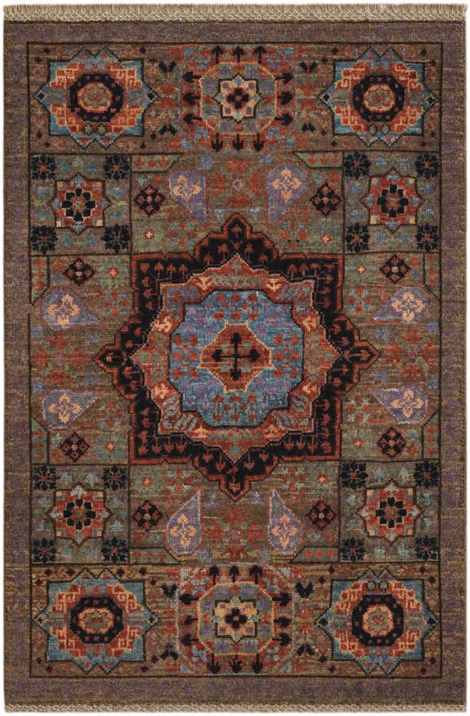 2' x 3' Hand Knotted Mamluk Ziegler Rug