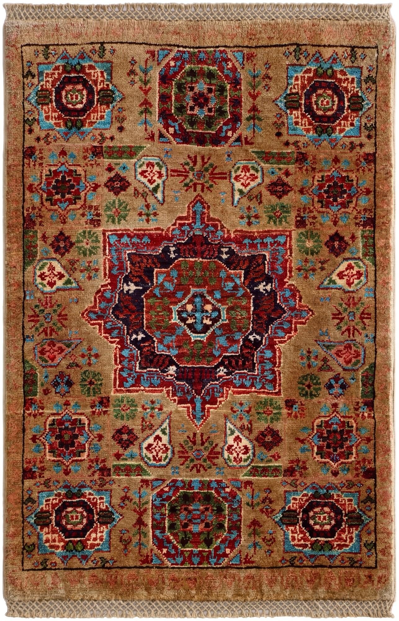 2' x 3' 1 Hand Knotted Mamluk Ziegler Rug