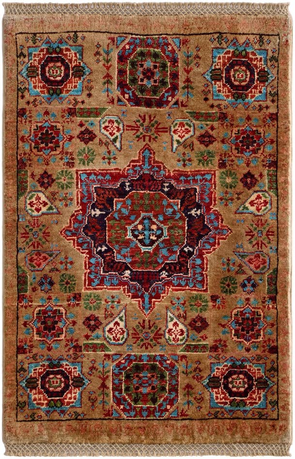 Detail image of 2' x 3' 1 Hand Knotted Mamluk Ziegler Rug