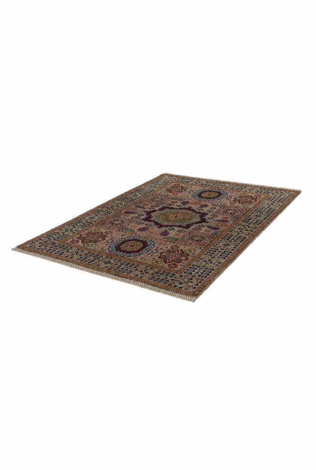 Detail image of 3' 4 x 4' 9 Hand Knotted Mamluk Ziegler Rug