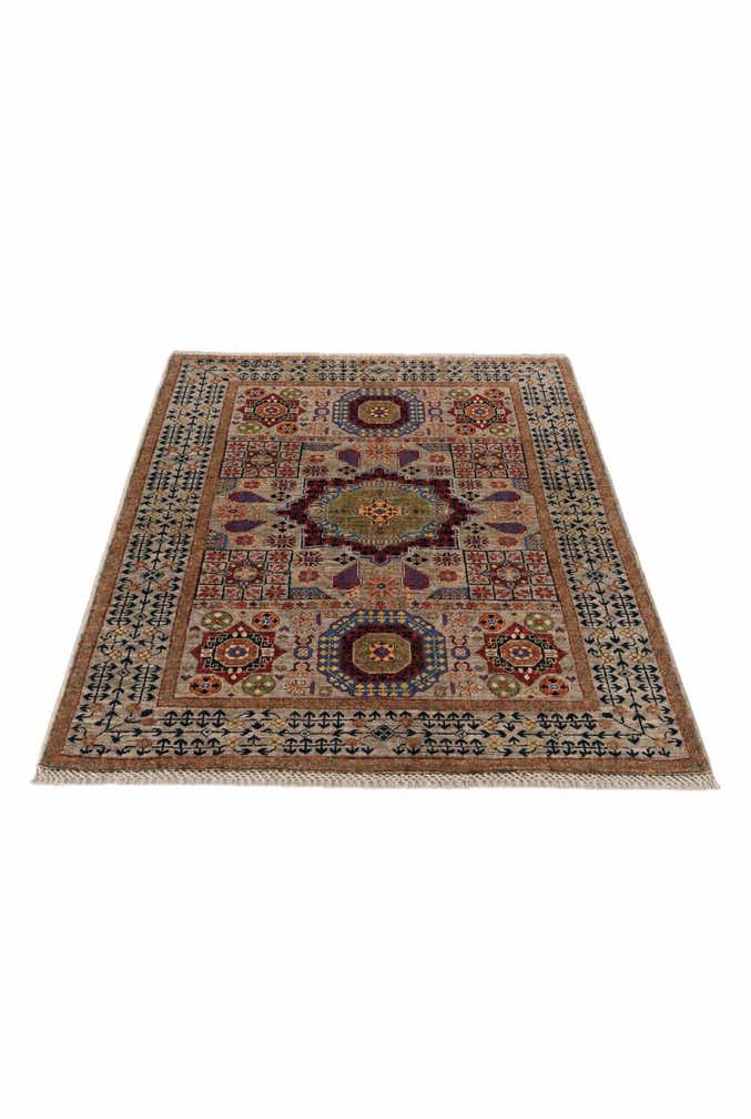 3' 4 x 4' 9 Hand Knotted Mamluk Ziegler Rug