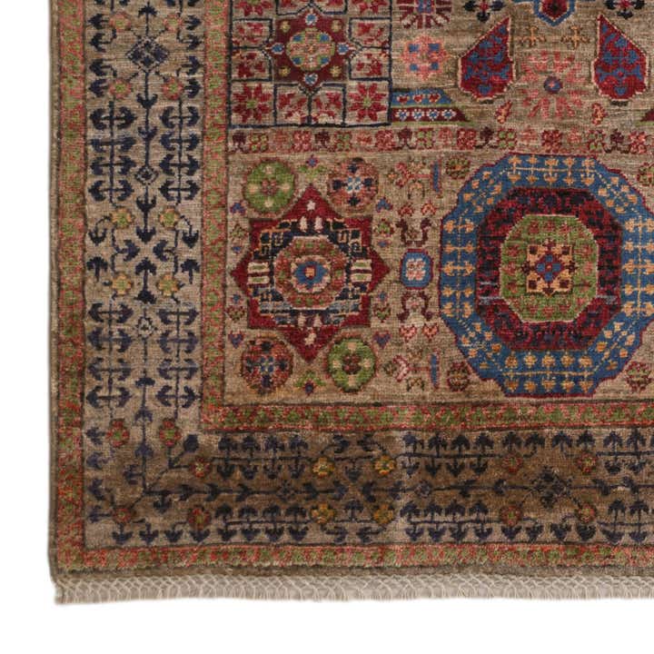 3' 4 x 4' 9 Hand Knotted Mamluk Ziegler Rug