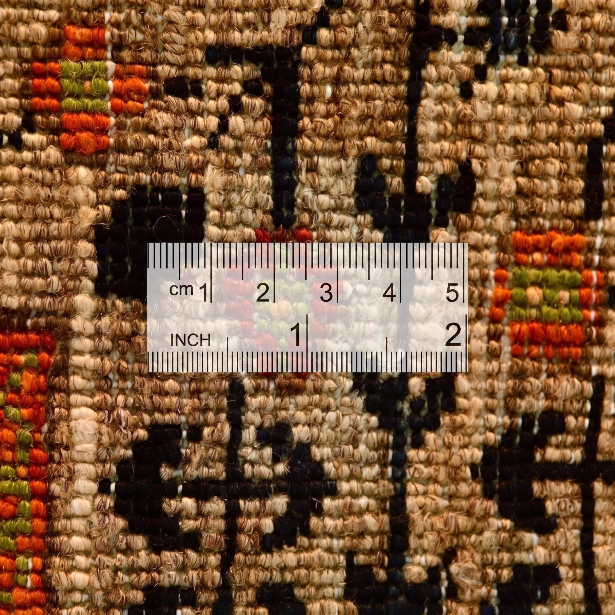 3' 4 x 4' 9 Hand Knotted Mamluk Ziegler Rug