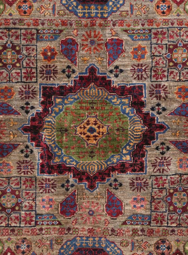 3' 4 x 4' 9 Hand Knotted Mamluk Ziegler Rug