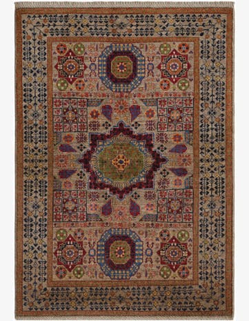 3' 4 x 4' 9 Hand Knotted Mamluk Ziegler Rug