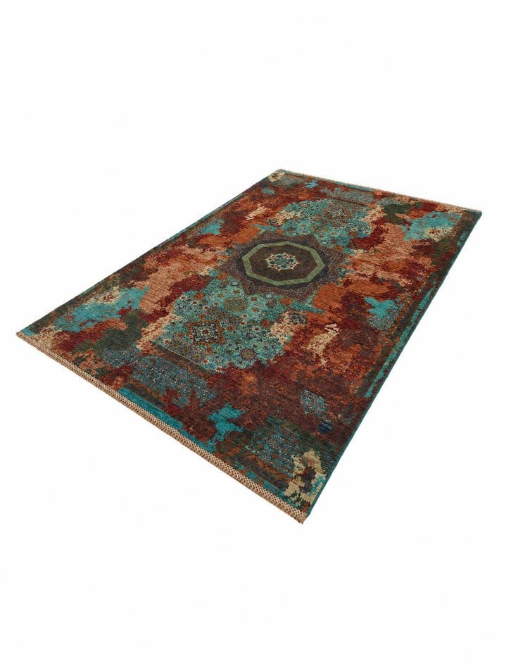 Detail image of 5' 10 x 8' 3 Hand Knotted Mamluk Ziegler Rug