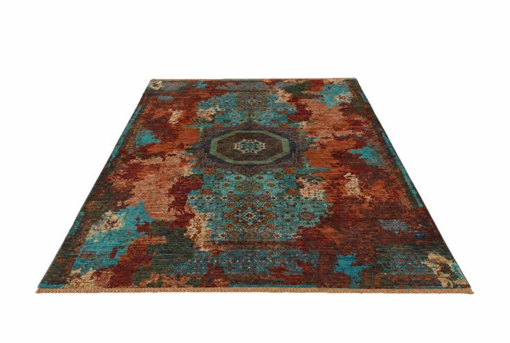 Detail image of 5' 10 x 8' 3 Hand Knotted Mamluk Ziegler Rug