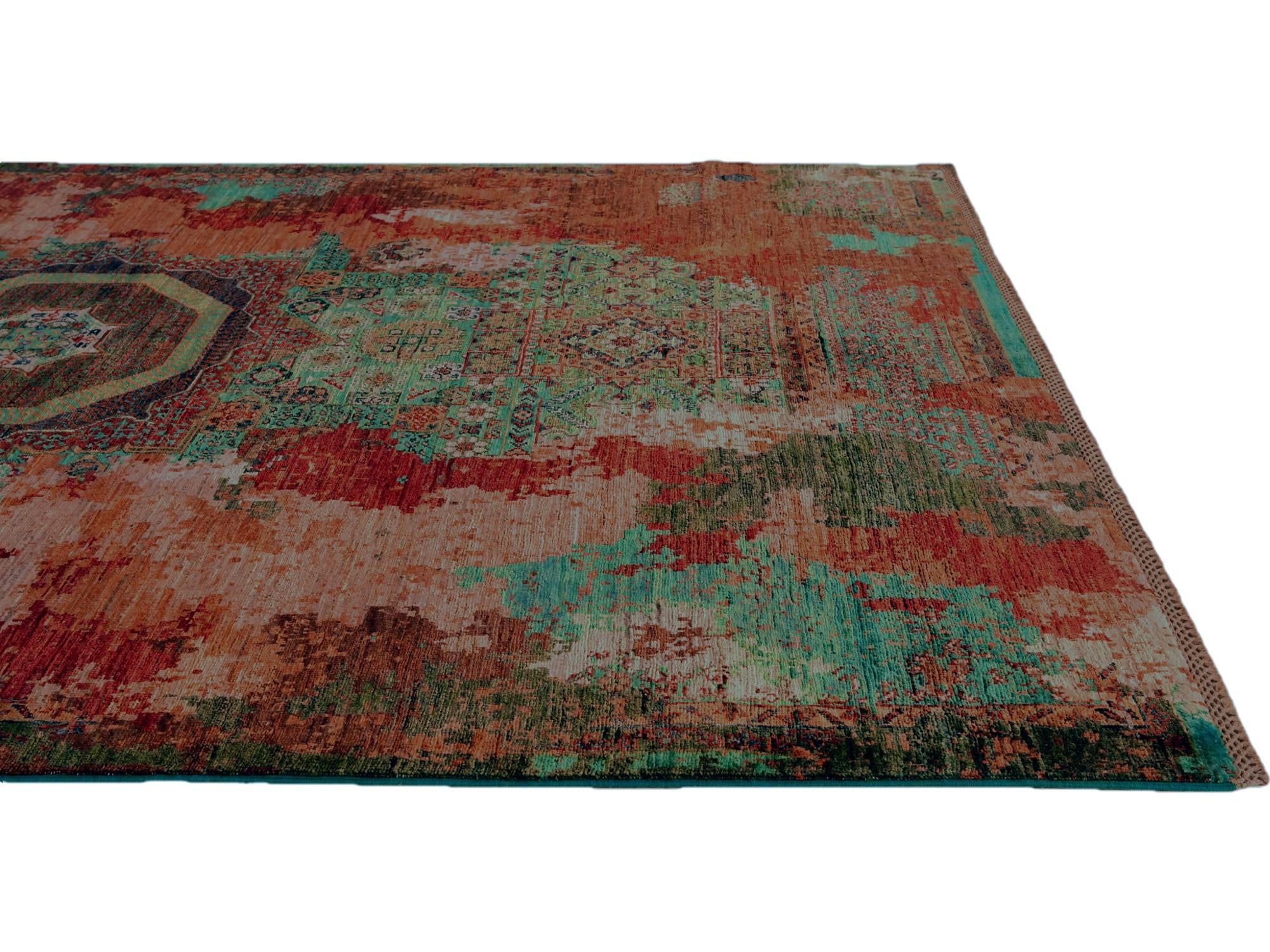 5' 10 x 8' 3 Hand Knotted Mamluk Ziegler Rug