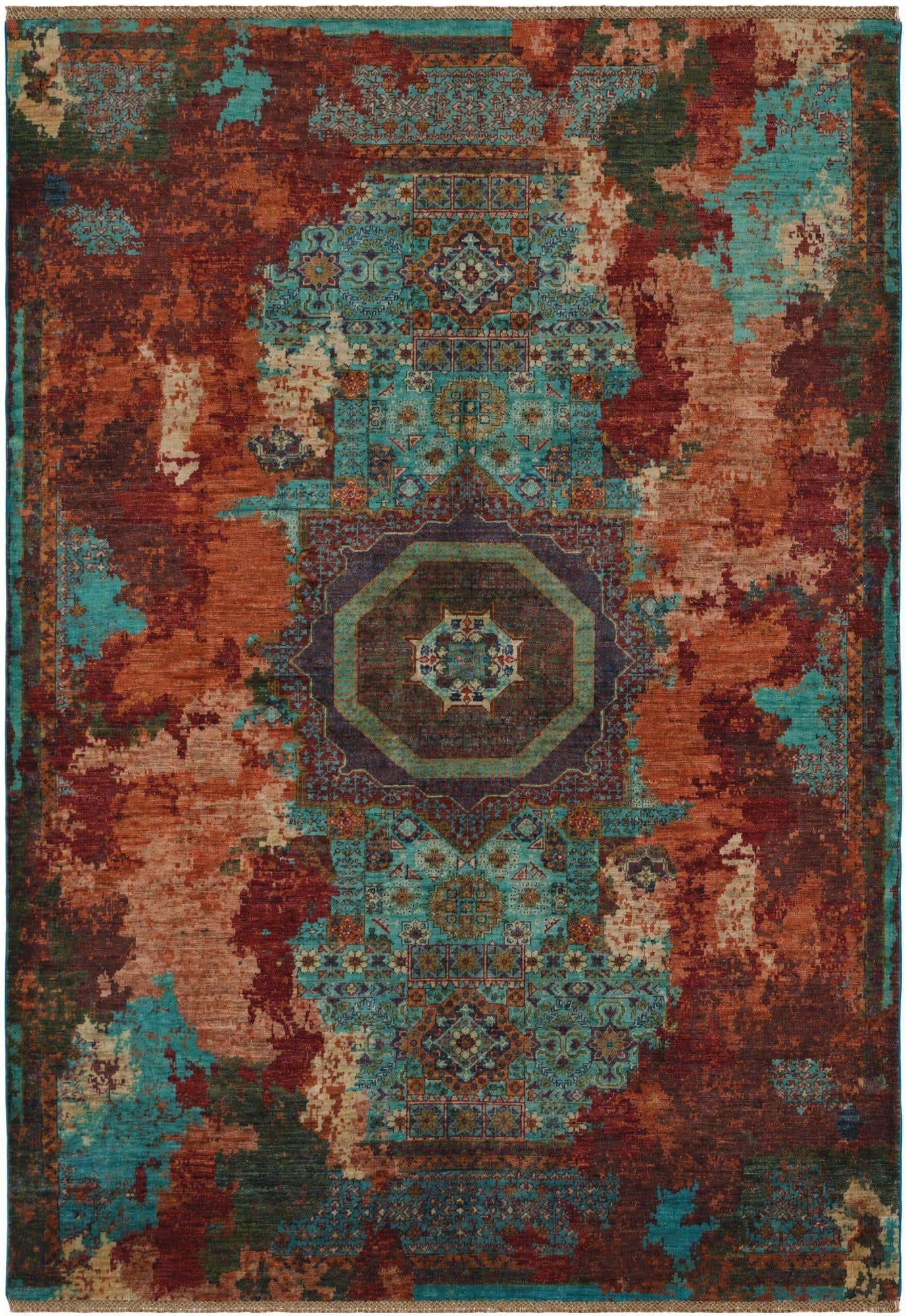 5' 10 x 8' 3 Hand Knotted Mamluk Ziegler Rug