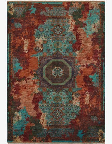 5' 10 x 8' 3 Hand Knotted Mamluk Ziegler Rug