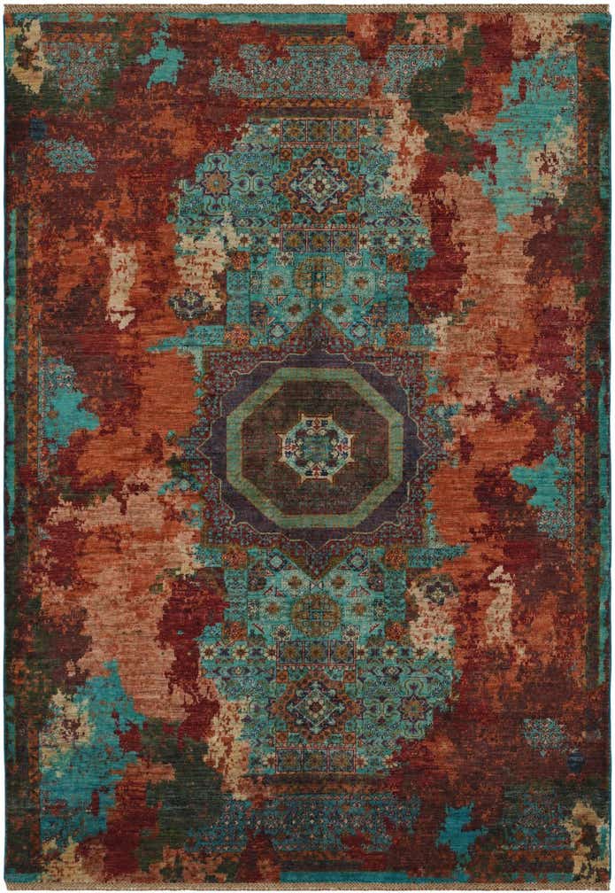 5' 10 x 8' 3 Hand Knotted Mamluk Ziegler Rug