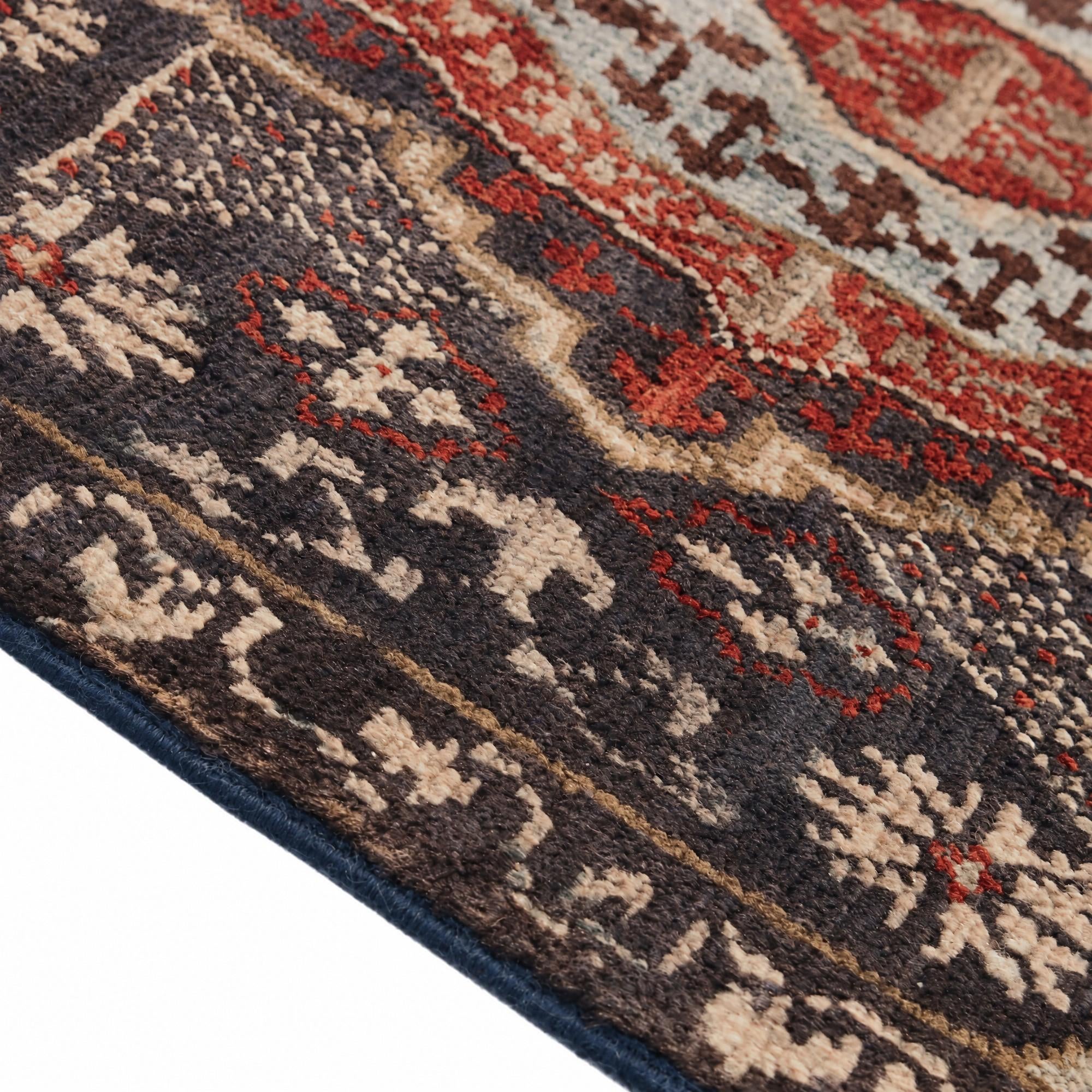 60cm x 95cm Hand Knotted Mamluk Ziegler Rug