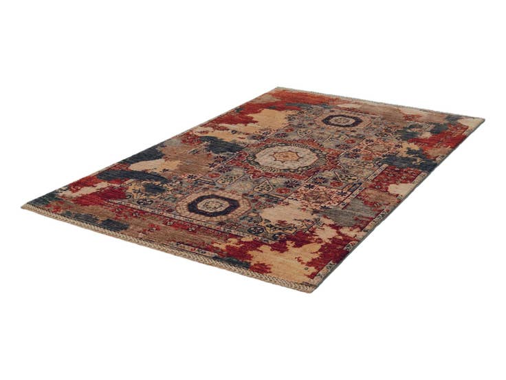 Detail image of 3' 3 x 5' Hand Knotted Mamluk Ziegler Rug