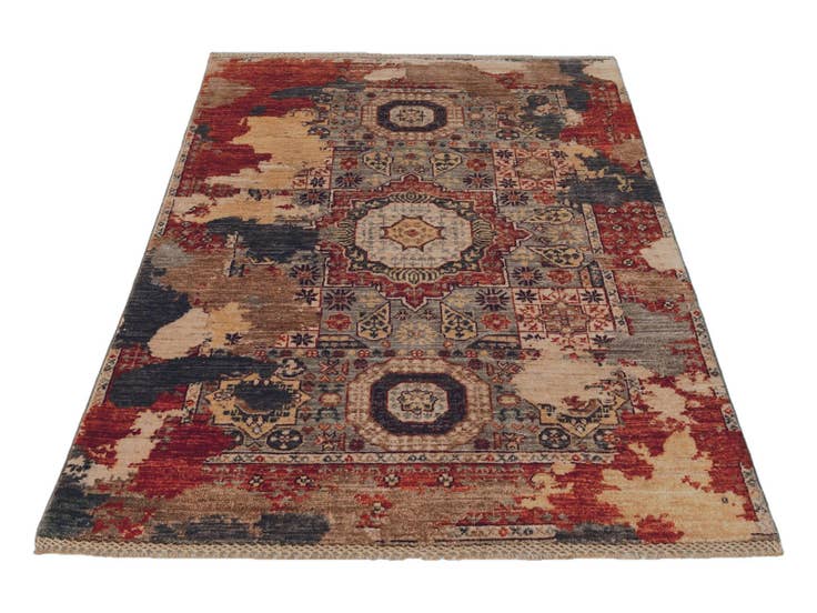 Detail image of 3' 3 x 5' Hand Knotted Mamluk Ziegler Rug