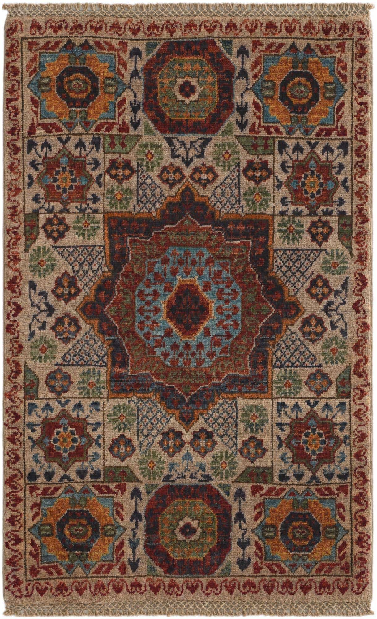 2' x 3' 1 Hand Knotted Mamluk Ziegler Rug