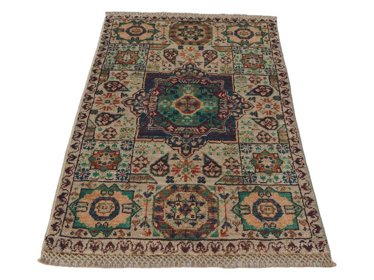 Detail image of 1' 11 x 3' 1 Hand Knotted Mamluk Ziegler Rug