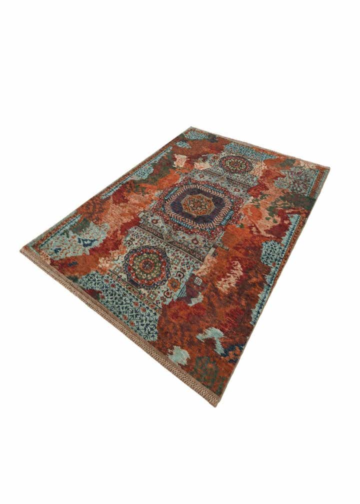 5' 1 x 6' 10 Hand Knotted Mamluk Ziegler Rug