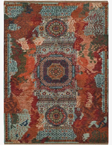 5' 1 x 6' 10 Hand Knotted Mamluk Ziegler Rug