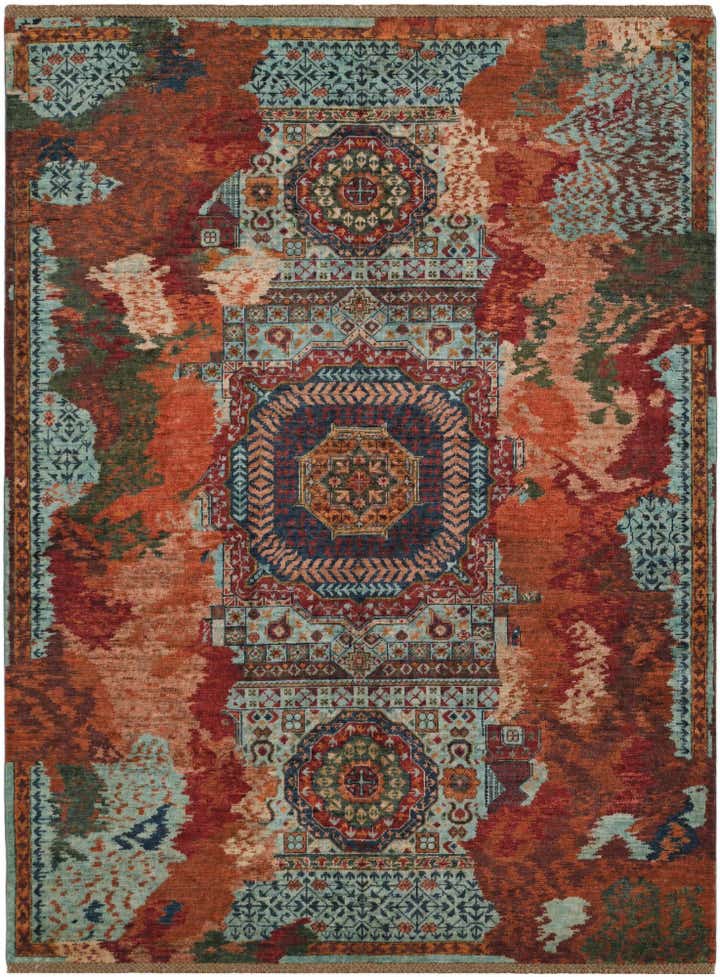 5' 1 x 6' 10 Hand Knotted Mamluk Ziegler Rug