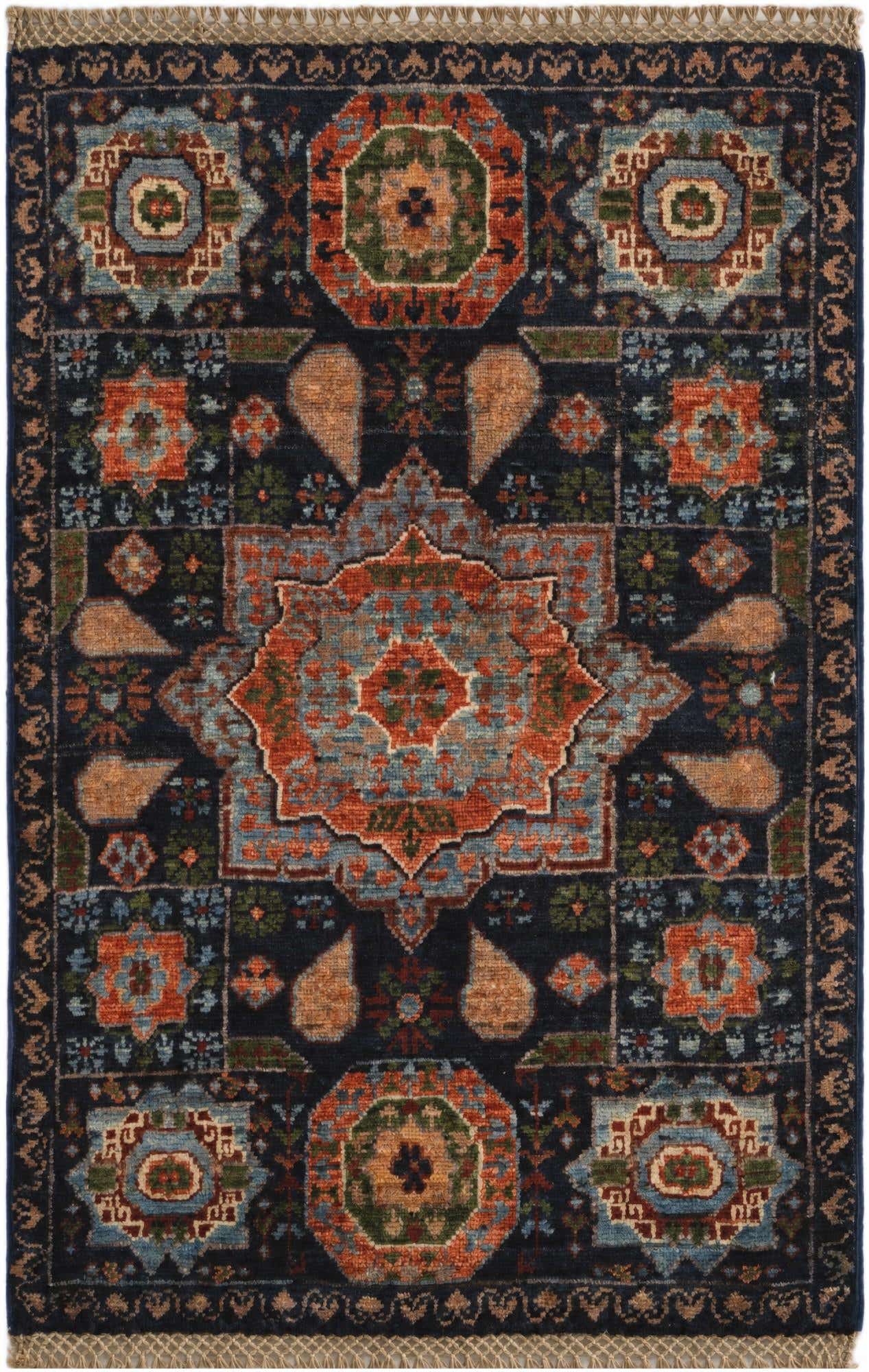 2' x 2' 11 Hand Knotted Mamluk Ziegler Rug
