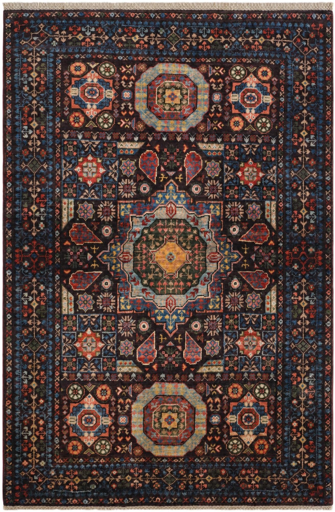 3' 5 x 5' 1 Hand Knotted Mamluk Ziegler Rug