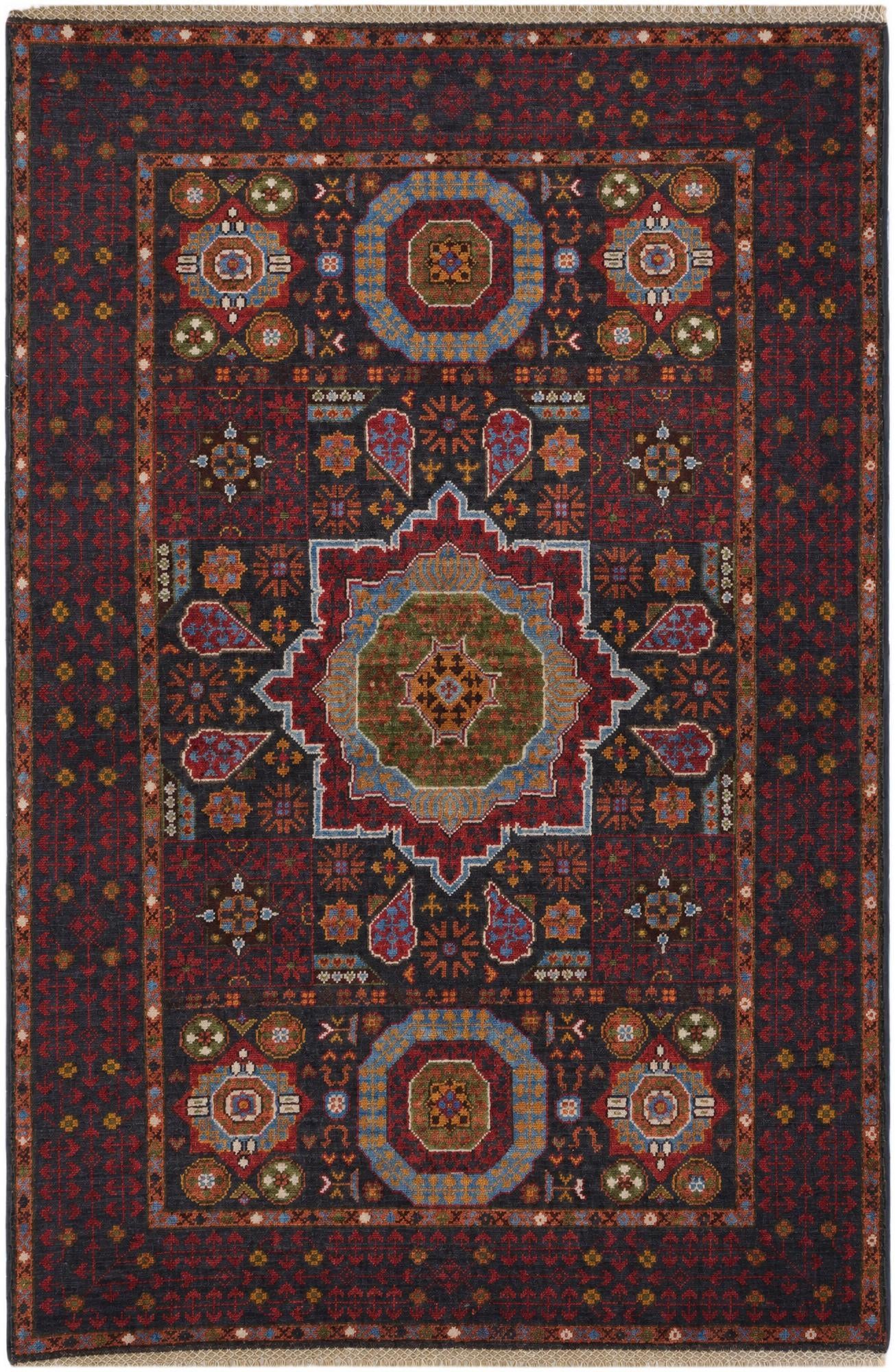 3' 3 x 4' 11 Hand Knotted Mamluk Ziegler Rug