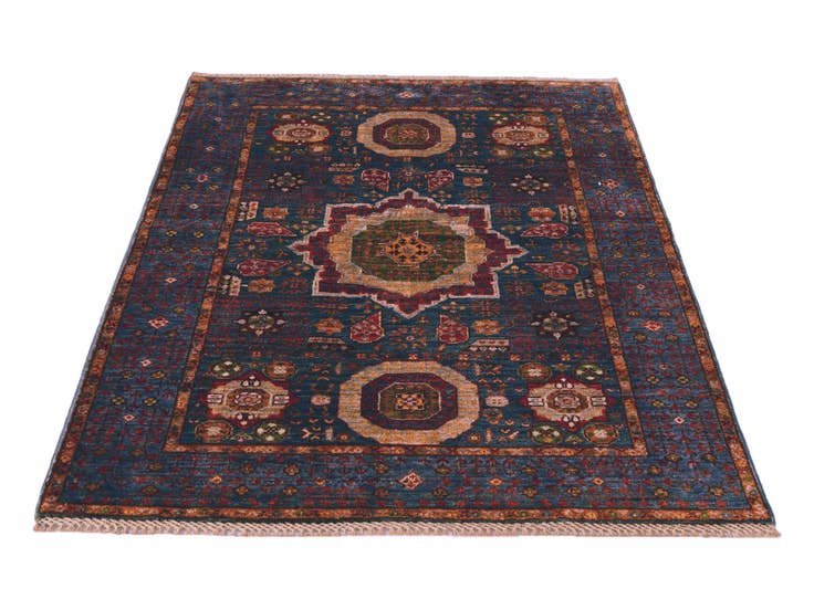 Detail image of 3' 5 x 4' 11 Hand Knotted Mamluk Ziegler Rug